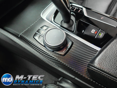 BMW G30 G31 INTERIOR TRIM SET WRAPPING SERVICE - TEXTURED BLACK CARBON