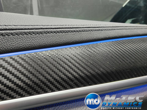 BMW G30 G31 INTERIOR TRIM SET WRAPPING SERVICE - TEXTURED BLACK CARBON
