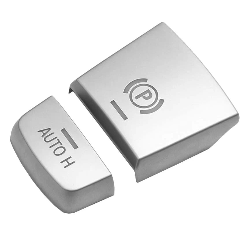 BMW F-SERIES SILVER P PARK BUTTON COVERS - 5/6 SERIES F10 F06 F11 F12 F13 F15 X5 / F16 X6