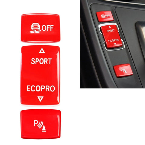 BMW F-SERIES RED DRIVE MODE & PDC BUTTONS - 1/2/3/4/5 SERIES F1X F2X F3X F30 F32