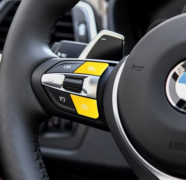 BMW F-SERIES YELLOW STEERING WHEEL BUTTONS M1 M2 - F2X F3X X5M X6M F8X M3 M4 M5 M6