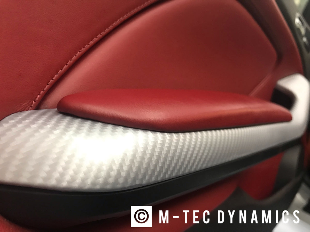 REMOVAL, WRAP & REFIT SERVICE - BMW E46 COUPE / CONVERTIBLE INTERIOR TRIM SET - SILVER CARBON
