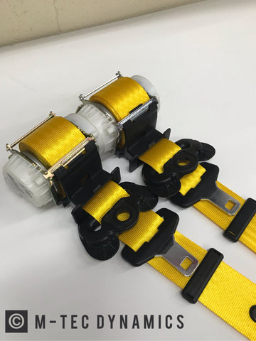 BMW E85 E86 Z4 YELLOW FRONT SEAT BELT SET