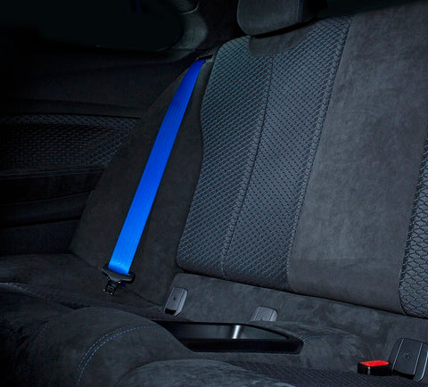 BMW E36 COUPE M3 CUSTOM BLUE FRONT SEAT BELT SET