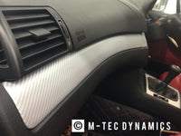 REMOVAL, WRAP & REFIT SERVICE - BMW E46 COUPE / CONVERTIBLE INTERIOR TRIM SET - SILVER CARBON