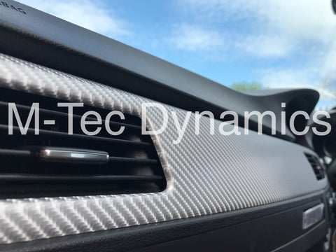 WRAPPING SERVICE - BMW E90 E91 E92 E93 INTERIOR TRIM SET - SILVER CARBON