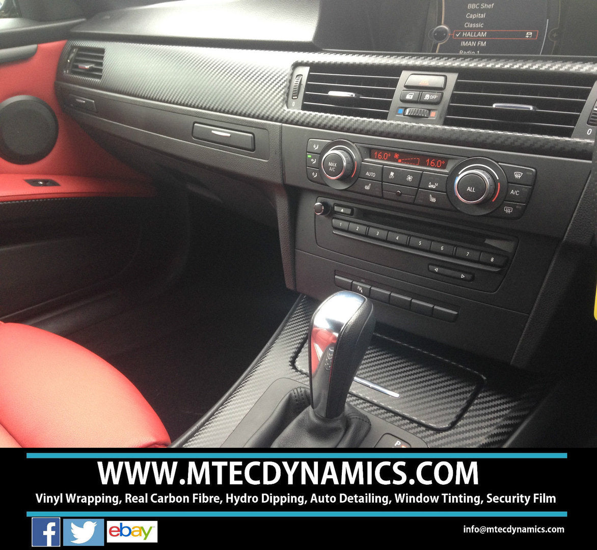 BMW E90 E91 INTERIOR TRIM SET - 3D BLACK CARBON