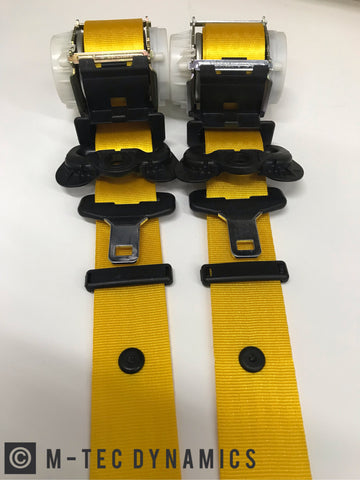 BMW E85 E86 Z4 YELLOW FRONT SEAT BELT SET