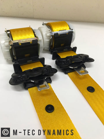 BMW E85 E86 Z4 YELLOW FRONT SEAT BELT SET