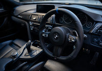 WRAPPING SERVICE - BMW F3X INTERIOR TRIM SET - TEXTURED CARBON / GLOSS BLACK ACCENT - (F30 F31 F32 F33 F36)