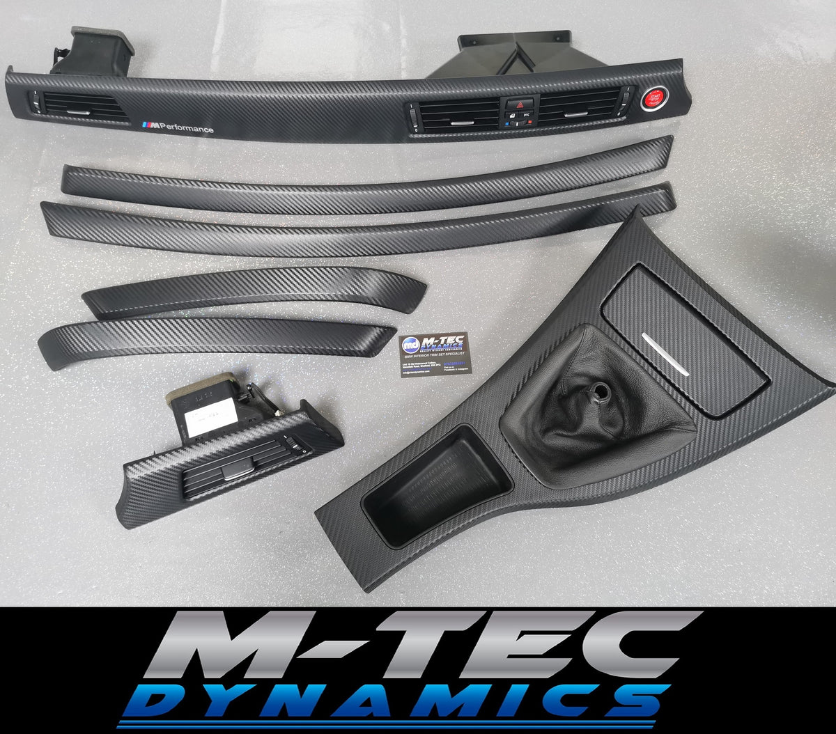 WRAPPING SERVICE - BMW E90 E91 E92 E93 INTERIOR TRIM SET - 4D CARBON