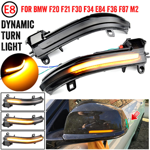 BMW DYNAMIC SEQUENTIAL LED MIRROR INDICATORS WHITE LENS 1 2 3 4 SE bmw-dynamic-sequential-led-mirror-indicators-white-lens-1-2-3-4-se