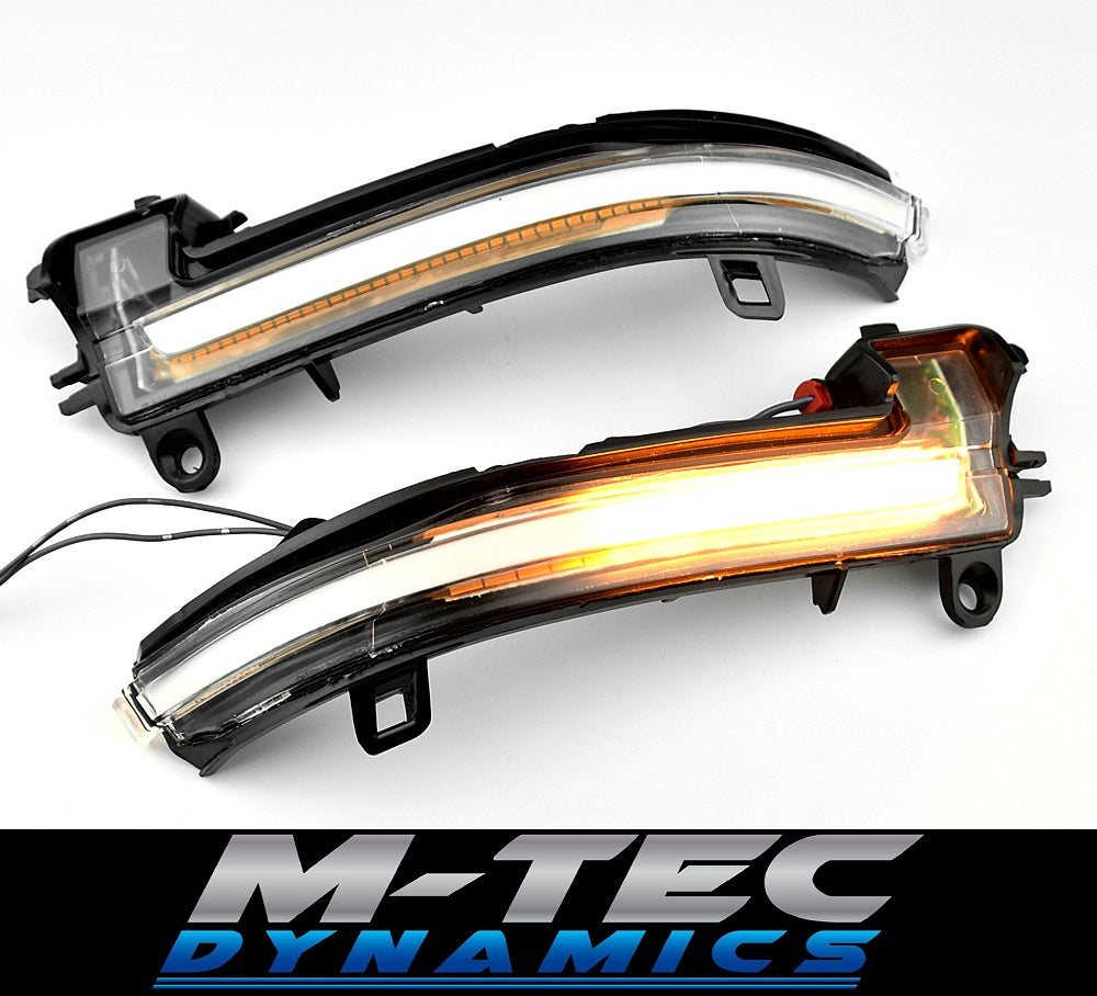 BMW DYNAMIC SEQUENTIAL LED MIRROR INDICATORS - WHITE LENS - 1/2/3/4 SERIES F2X F3X