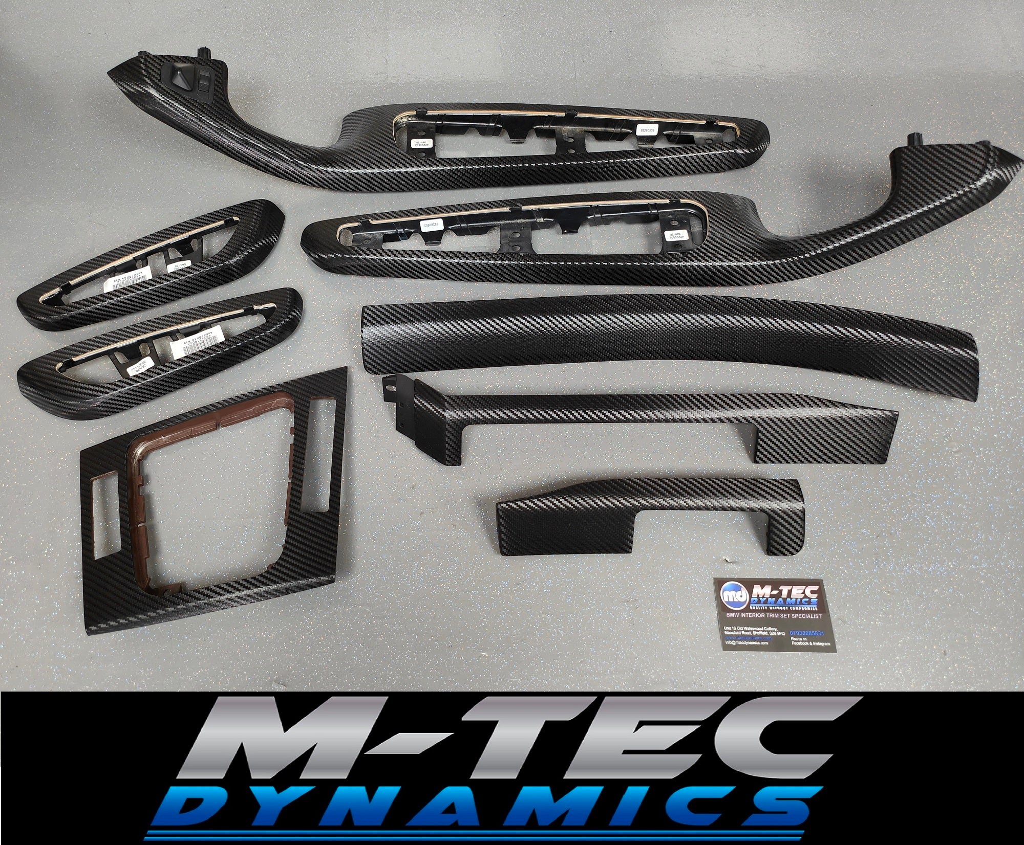 BMW E46 CONVERTIBLE - DEEP TEXTURED GLOSSY CARBON INTERIOR TRIM SET (MTD-TEX)