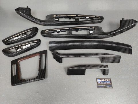 BMW E46 CONVERTIBLE - DEEP TEXTURED GLOSSY CARBON INTERIOR TRIM SET (MTD-TEX)