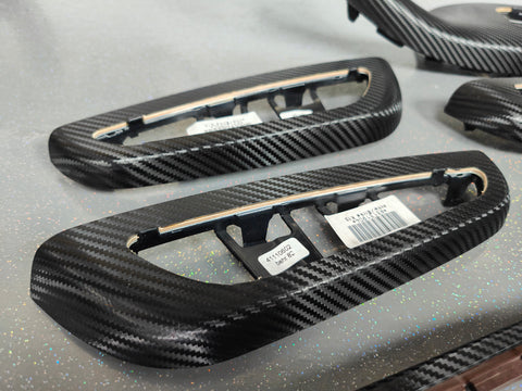 BMW E46 CONVERTIBLE - DEEP TEXTURED GLOSSY CARBON INTERIOR TRIM SET (MTD-TEX)