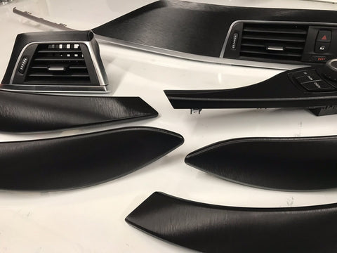 BMW F32 F82 M4 LCI INTERIOR TRIM SET - BLACK BRUSHED STEEL