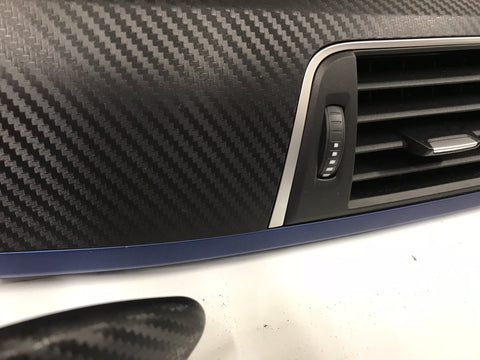 BMW F32 LCI F82 M4 LCI INTERIOR TRIM SET - 3D CARBON / BLUE ACCENT