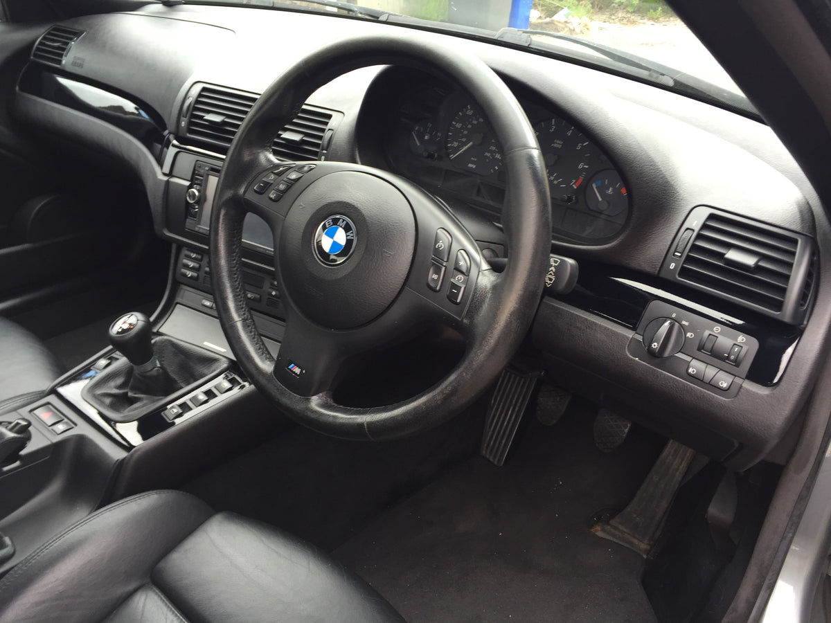 REMOVAL, WRAP & REFIT SERVICE - BMW E46 COUPE / CONVERTIBLE INTERIOR TRIM SET - GLOSS BLACK