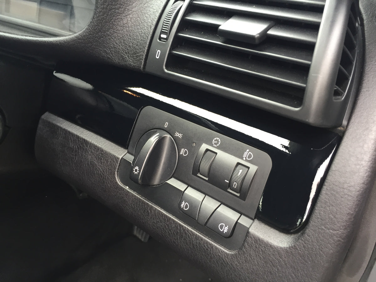 REMOVAL, WRAP & REFIT SERVICE - BMW E46 COUPE / CONVERTIBLE INTERIOR TRIM SET - GLOSS BLACK