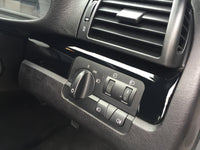 REMOVAL, WRAP & REFIT SERVICE - BMW E46 COUPE / CONVERTIBLE INTERIOR TRIM SET - GLOSS BLACK