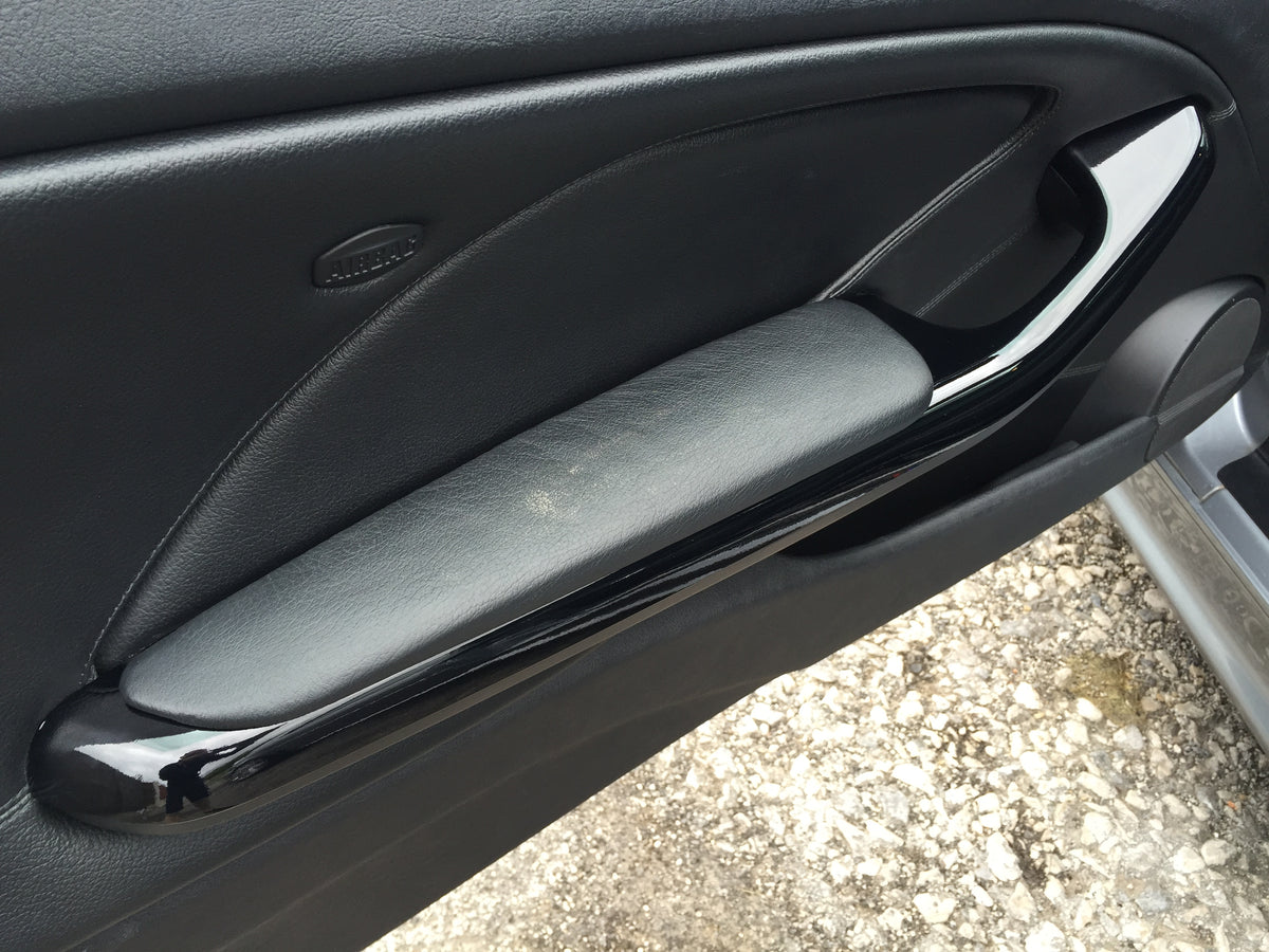 REMOVAL, WRAP & REFIT SERVICE - BMW E46 COUPE / CONVERTIBLE INTERIOR TRIM SET - GLOSS BLACK
