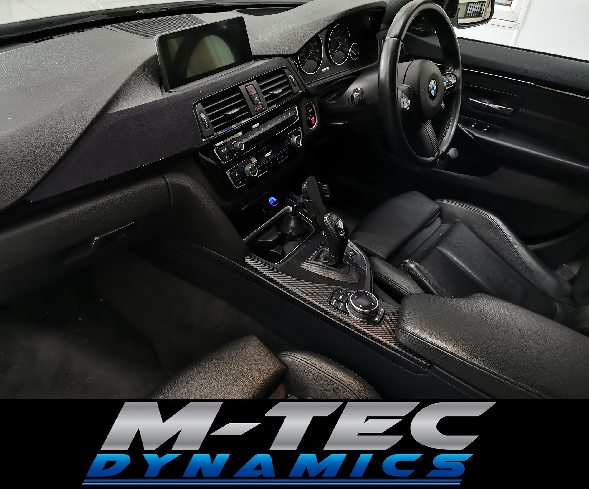 WRAPPING SERVICE - BMW F3X F8X CUSTOM INTERIOR TRIM SET - ALCANTARA / GLOSS BLACK / 4D CARBON