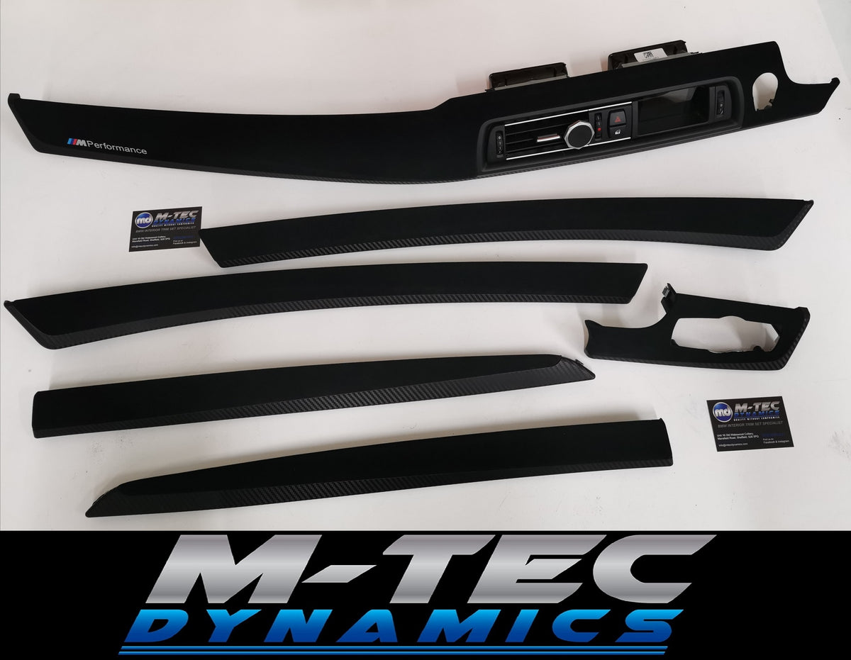 WRAPPING SERVICE - BMW F10 F11 M5 PERFORMANCE STYLE 3D BLACK CARBON INTERIOR TRIM SET