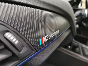 WRAPPING SERVICE - BMW F2X TRIM SET 4D CARBON / BLUE ACCENT