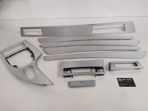 BMW E60 LCI SILVER BRUSHED ALUMINIUM TRIM SET