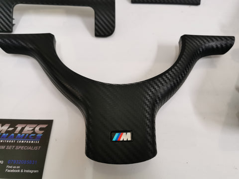 BMW E46 M3 SMG COUPE 3D BLACK CARBON COMPLETE TRIM SET