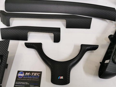 BMW E46 M3 SMG COUPE 3D BLACK CARBON COMPLETE TRIM SET