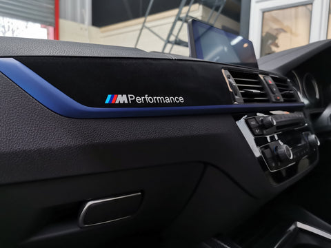 BMW F20 F21 F22 F23 LCI-2 CUSTOM INTERIOR TRIM SET - 4D CARBON / BLUE ACCENT - WRAPPING SERVICE