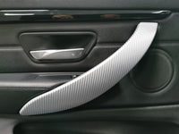BMW F30 F31 F36 INTERIOR TRIM SET - 4D SILVER CARBON / BLACK ACCENT