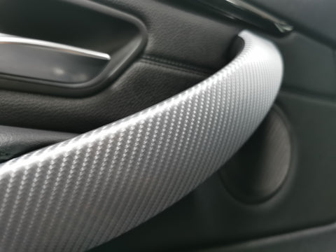 BMW F32 COUPE F82 M4 INTERIOR TRIM SET - 4D SILVER CARBON / BLACK ACCENT