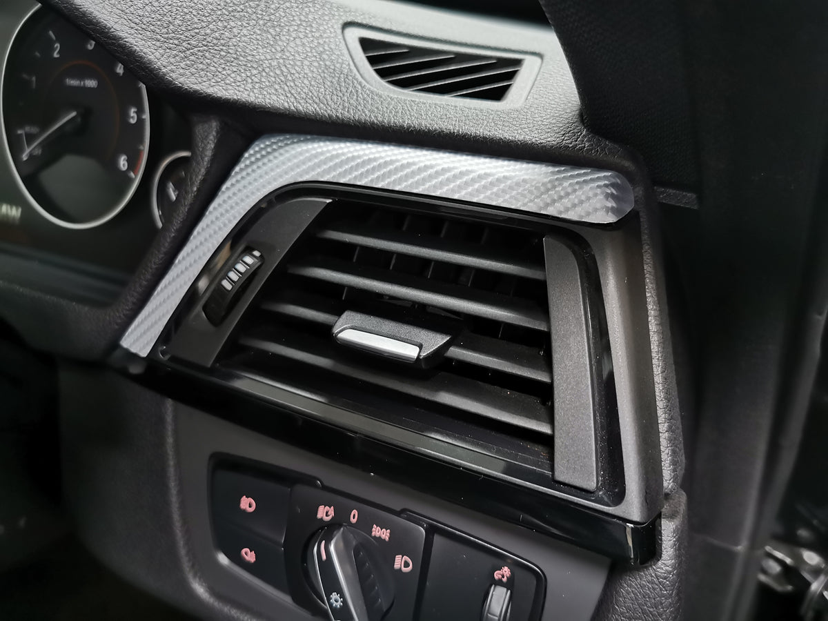 BMW F32 COUPE INTERIOR TRIM SET - 4D SILVER CARBON / BLACK ACCENT