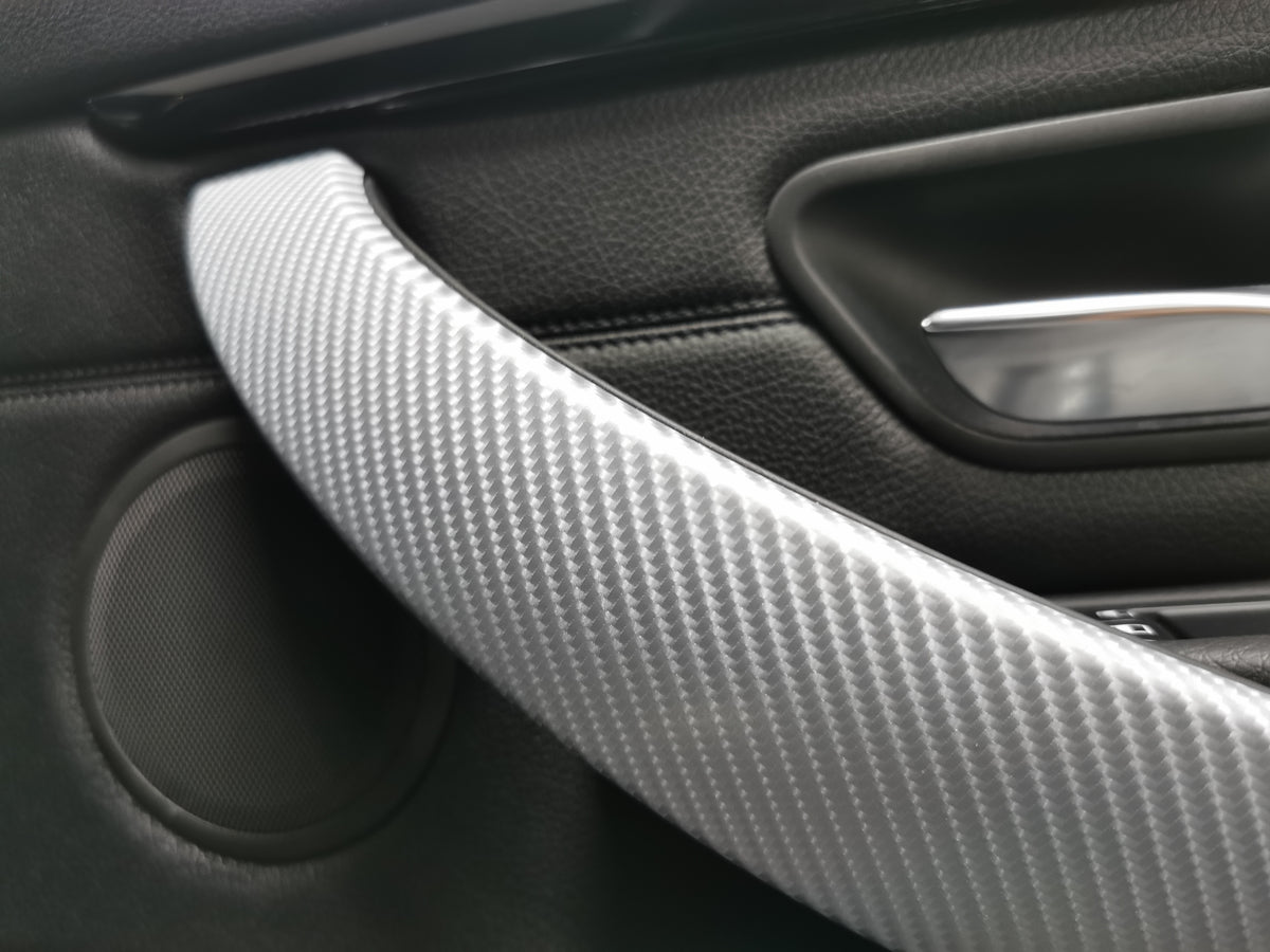 BMW F32 COUPE INTERIOR TRIM SET - 4D SILVER CARBON / BLACK ACCENT