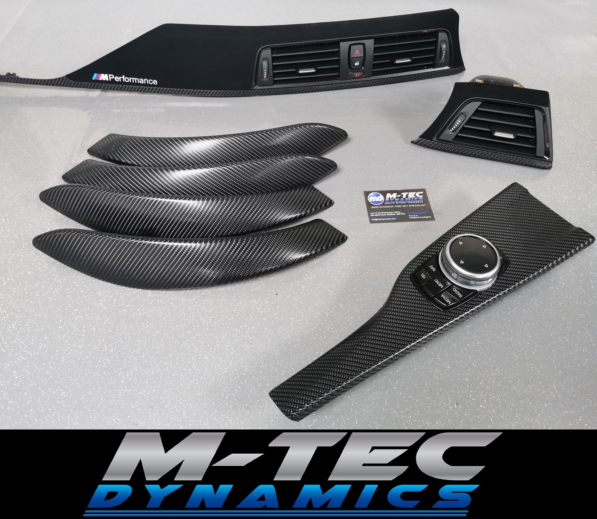 BMW F30 F31 F36 F80 M3 PERFORMANCE STYLE INTERIOR TRIM SET - 4D CARBON