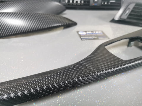 BMW F30 F31 F36 F80 M3 LCI INTERIOR TRIM SET - 4D CARBON / BLACK ACCENT