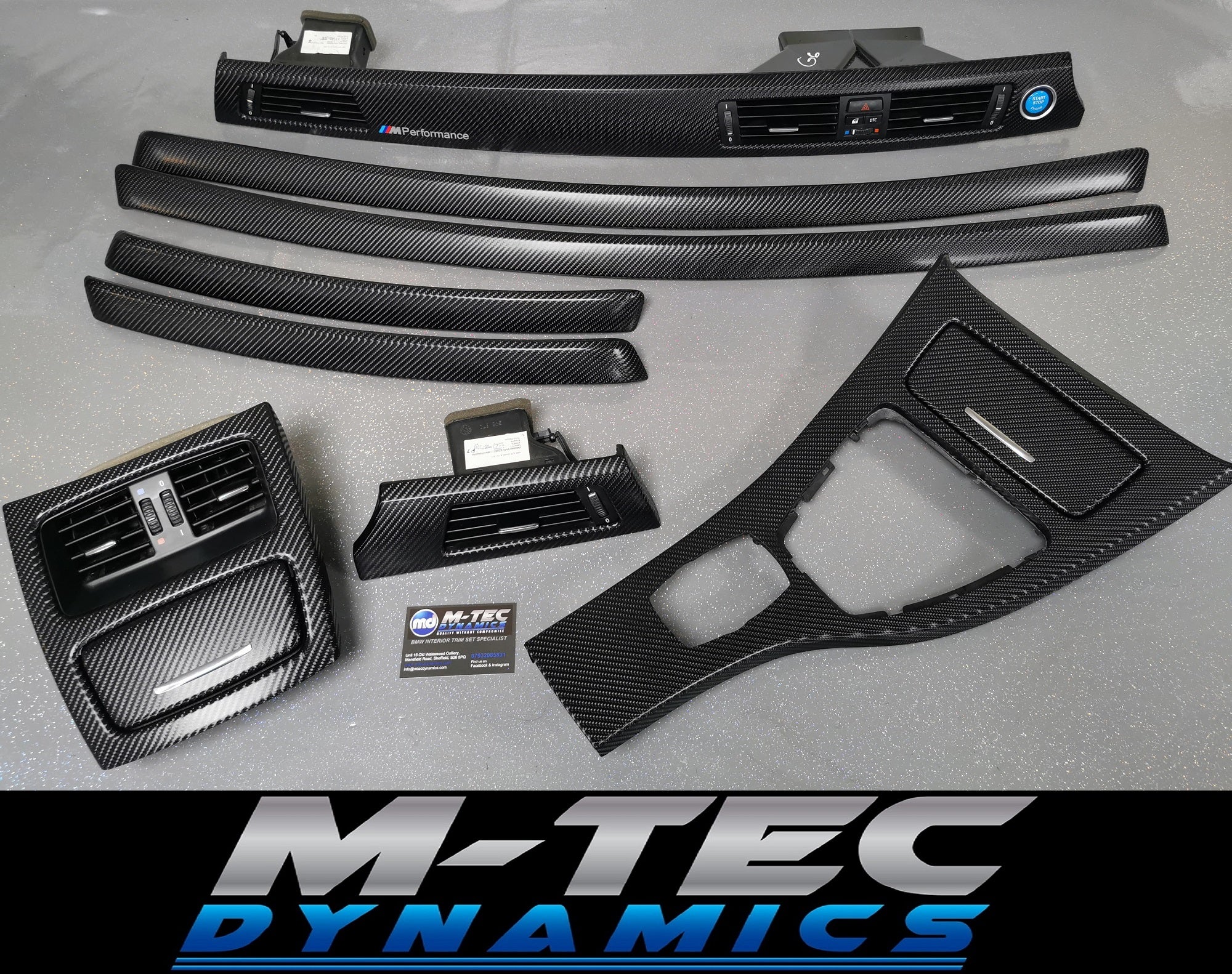 BMW E92 CIC BLACK 4D CARBON INTERIOR TRIM SET LCI I-DRIVE