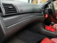 REMOVAL, WRAP & REFIT SERVICE - BMW E46 COUPE / CONVERTIBLE INTERIOR TRIM SET - BLACK 4D GLOSSY CARBON