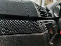 REMOVAL, WRAP & REFIT SERVICE - BMW E46 COUPE / CONVERTIBLE INTERIOR TRIM SET - BLACK 4D GLOSSY CARBON