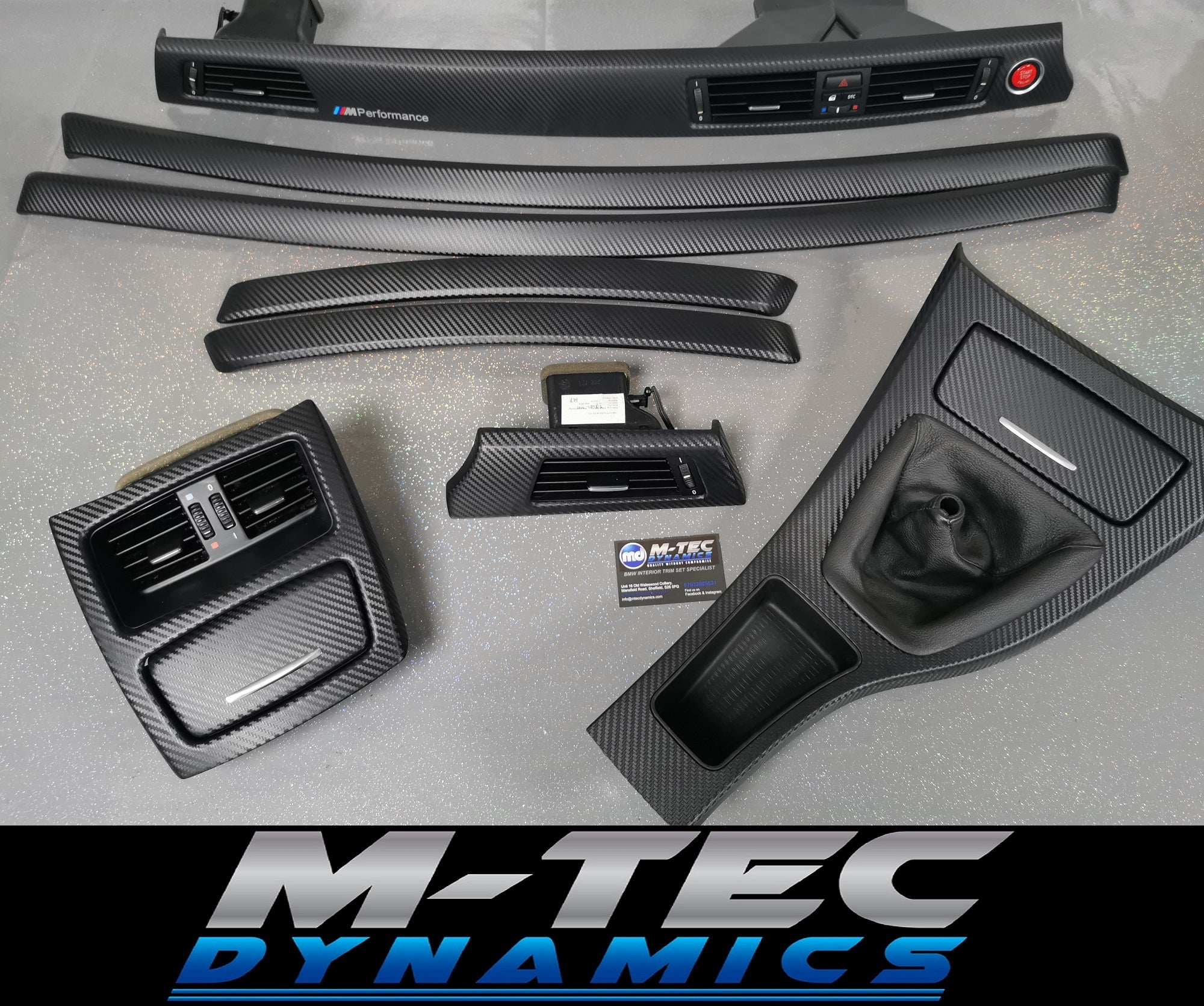 BMW E92 3D BLACK CARBON INTERIOR TRIM SET ASHTRAY