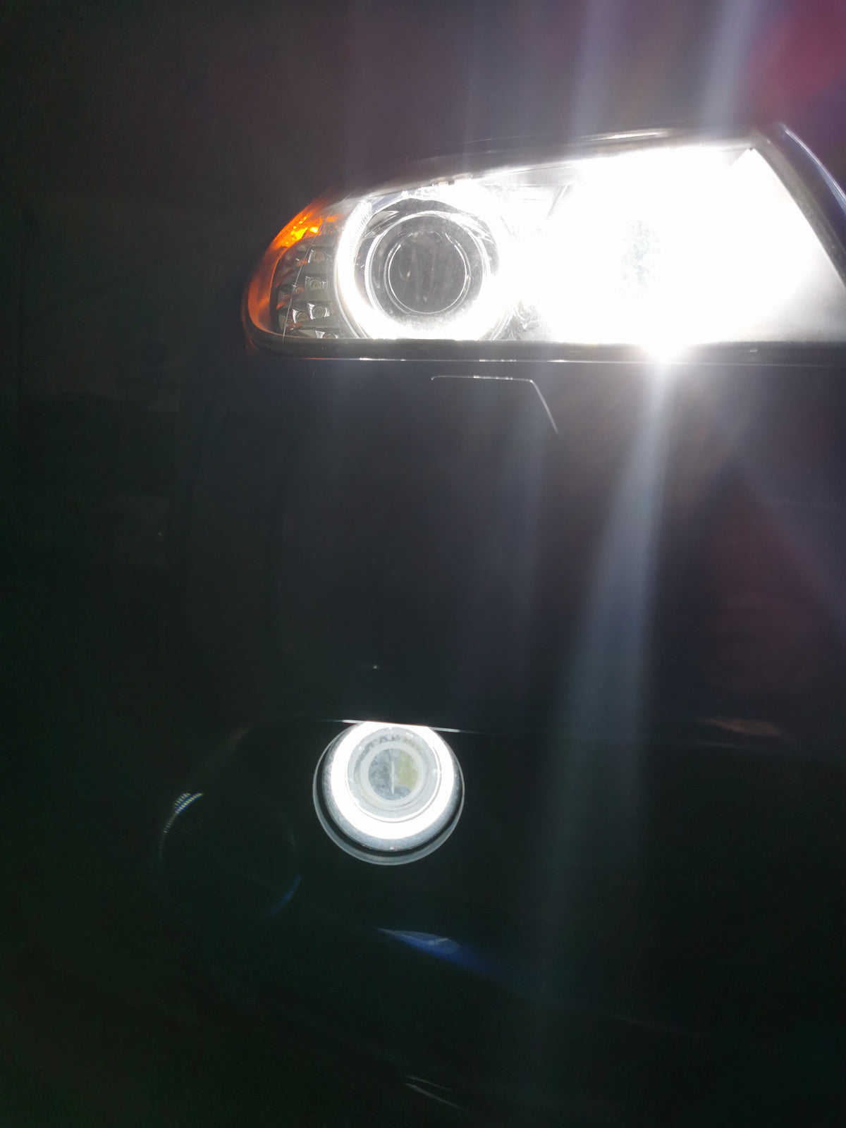 BMW E90 DRL HALO ANGEL RING LED FOG LIGHTS