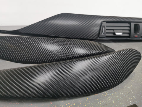 BMW F33 F83 M4 CONVERTIBLE INTERIOR TRIM SET - 4D CARBON / BLACK ACCENT