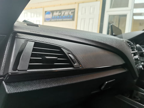 WRAPPING SERVICE - BMW F2X TRIM SET 3D CARBON / GLOSS BLACK ACCENT