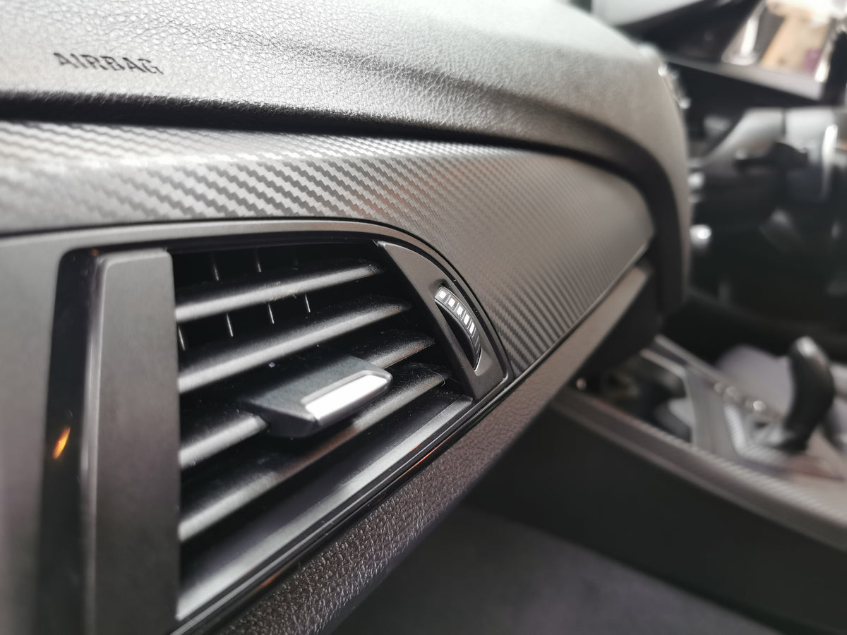 WRAPPING SERVICE - BMW F2X TRIM SET 3D CARBON / GLOSS BLACK ACCENT