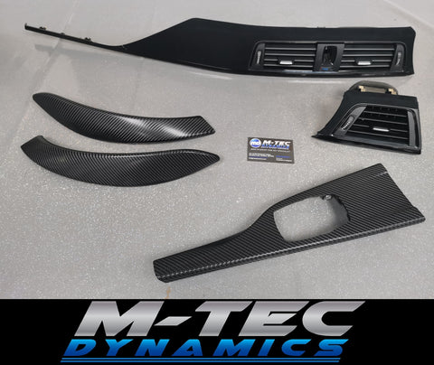 BMW F32 COUPE CUSTOM INTERIOR TRIM SET - 4D CARBON / ALCANTARA STYLE  / BLACK ACCENT