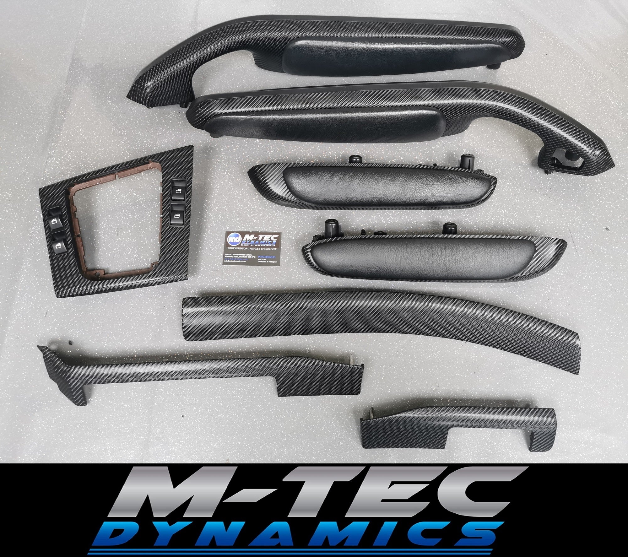 BMW E46 COUPE BLACK 4D CARBON INTERIOR TRIM SET