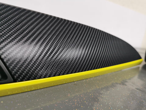 WRAPPING SERVICE - BMW F2X TRIM SET 4D CARBON / YELLOW / CUSTOM ACCENT